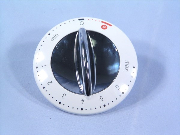 Schaltregelknopf weiß chrom