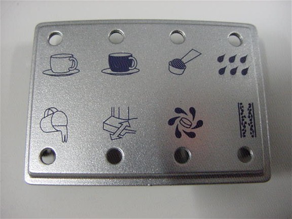Blende LED silber bedruckt bl
