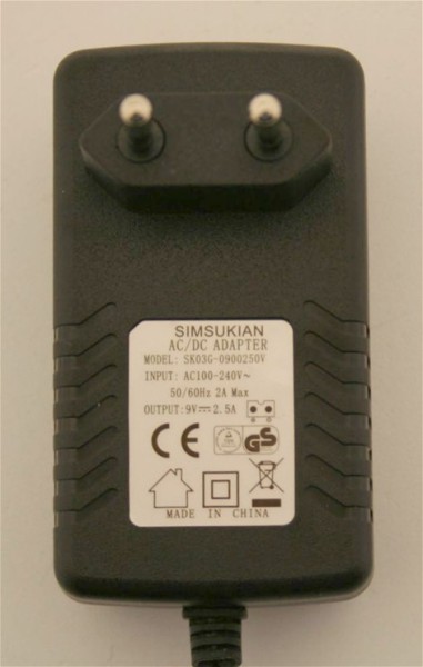 Netzteil 100-250VAC/9VDC