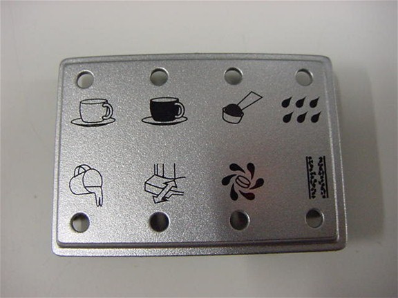 Blende LED silber bedruckt sw