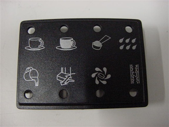 Blende LED schwarz bedruckt