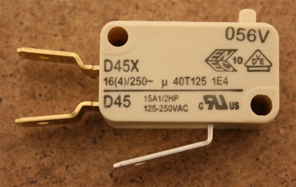 Mikroschalter 125-250 V RoHS