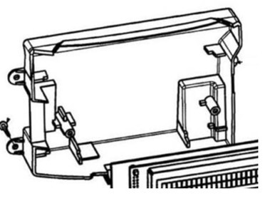 Rückwand f. Bedienblende sw.