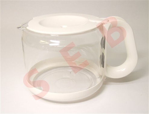 Kaffeekanne Glas+deckel Weiss